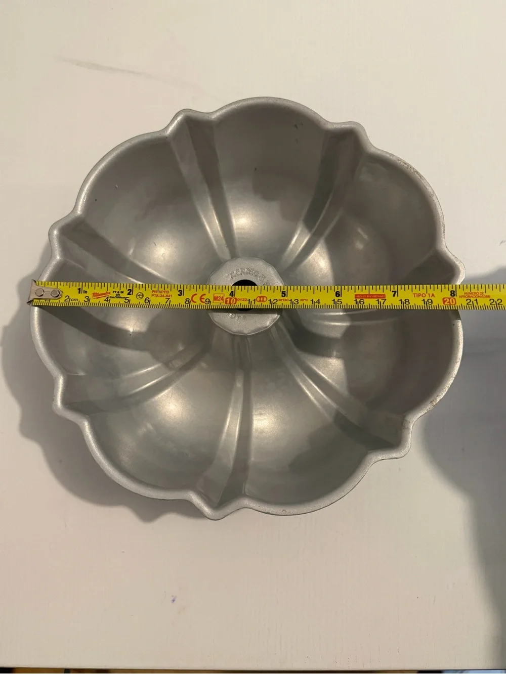 Vintage Nordic Ware Bundt Pan Blue Stamped Aluminum Cake Mold 8.5